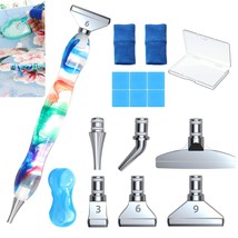 17Pcs Colorful Diamond Painting Art Pen Accessories And Tools Kit, A Diamond Res - £23.59 GBP