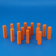 Settlers Catan 3061 Roads Orange Wooden 15 Replacement Game Piece Comple... - $4.45