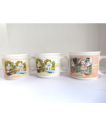 Campbell&#39;s set 3 soup mugs Kids Time 1998 Houston Harvest delivering gif... - $23.47