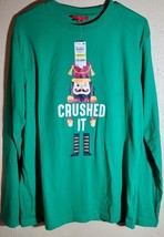Family PJS Men&#39;s Crushed It Nutcracker Pajama Green (Top Only) size Medium -NWT - £20.00 GBP