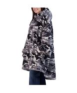 The Wayy Big Plush Oversized Hoodie Lined Unisex One Size Camo Ribbed Cuffs - $35.63