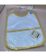 Janlynn Baby-Wares Bib with Yellow Trim &amp; Aida Pocket for Counted Cross ... - $239.60 MXN