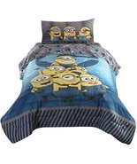 Minions Despicable ME3 Follow Mel Reversible Full Comforter Size 65&quot; x 90&quot; - £55.78 GBP