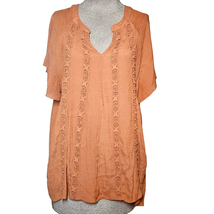 Orange Short Sleeve Blouse Size XL  - £19.67 GBP