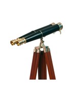 62&quot; Floor Standing Admiral&#39;s Solid Brass Binocular Adjustable Tripod Tel... - $420.75