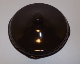 Longaberger Woven Traditions 6&quot; Pie Plate LID  Only Chocolate Brown 3233... - £15.55 GBP