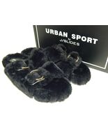 Urban Sport by J/Slides Babee Size US 8 M Women&#39;s Faux Fur Slide Slipper... - $29.28 CAD