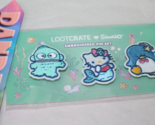 Sanrio Lootcrate Hello Kitty And Friends 3 Piece Embroidery Pin Set On Card - $19.79