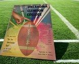 1963 Clemson Vs Oklahoma Sooners Football Program by Ted Smits - Owen Field - £23.49 GBP