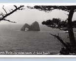 RPPC Arch Rock Gold Beach OR Oregon UNP Sands Photo Postcard N6 - $6.88