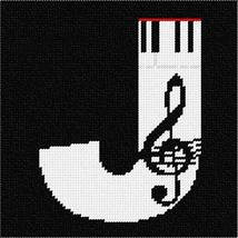 Pepita Needlepoint Canvas: Letter J Music, 7&quot; x 7&quot; - $50.00+