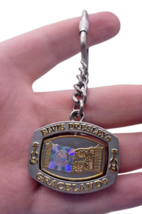 Elvis Presley Keychain Ring Fob Graceland Spinning Center Metal Collectible - $27.87