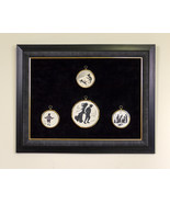 Vintage Set of Peter Bates Miniatures, framed, 1975 - €56,18 EUR