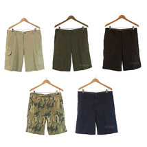 NWT IZOD Men&#39;s Flat Front Cargo Shorts Pants 100% Cotton 5 Colors Sz 32-42 $60 - £23.71 GBP