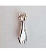 VINTAGE MODERNIST 925 STERLING SILVER CAT BROOCH A FAUSING DENMARK FROM ... - $1,623.73 MXN