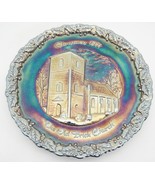 Fenton Carnival Glass 1971 Christmas Plate Old Brick Church Amethyst Min... - £9.60 GBP