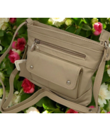Ivory Cowhide Leather Small Handbag Crossbody Shoulder Bag  Purse for Women - $28.70