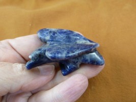 (Y-BIR-EA-ST-737) little Blue gray sodalite EAGLE bird gemstone figurine... - £18.35 GBP