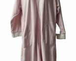 Signature By Stan Herman Fleece Zip Up Robe Womens Size Medium  Pink Gra... - $18.73