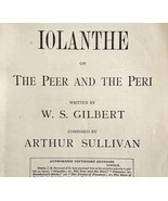 1882 Iolanthe The Pert &amp; The Peri Victorian 1st Edition PB Gilbert Sulli... - £55.30 GBP