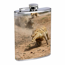 Nile Crocodile D1 Flask 8oz Stainless Steel Hip Drinking Whiskey - £11.83 GBP