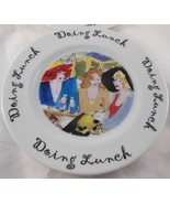 Doing Lunch 7.75&quot; Hand Painted Salad Plate Anna Ormsby House of Prill 2002 - $9.46 CAD