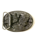 Vintage 1983 BERGAMOT G-146 - DEER HUNTING - Brass Belt Buckle - £16.35 GBP