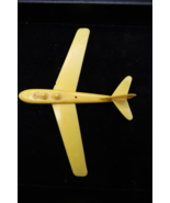 Vtg Plastic Yellow &amp; Red Airplane Signed from West Germany Unusual Find - $19.99