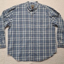 CE Schmidt Workwear Shirt Mens XXL Blue Plaid Long Sleeve Button Down - $12.55