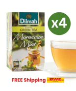4 x Dilmah Moroccan Mint Green Tea-20 Individually Wrapped Tea Bags Expr... - $1,394.28 MXN