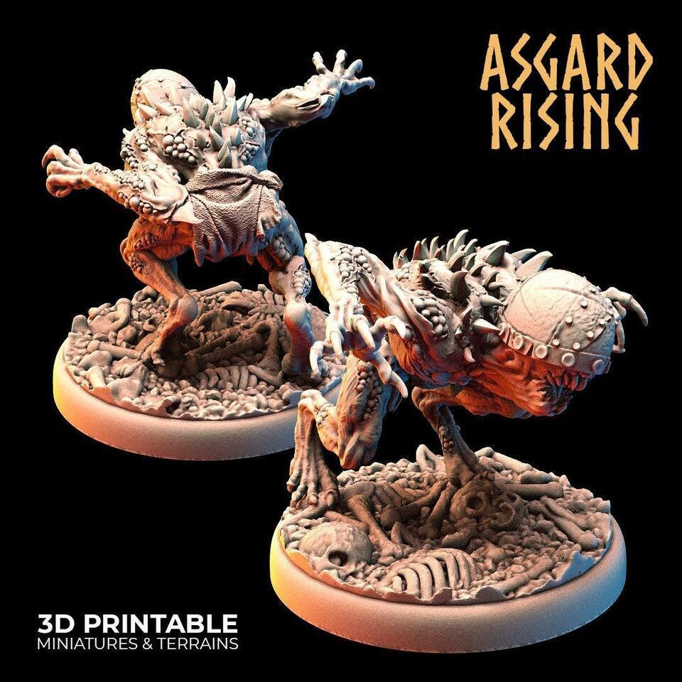 3D Printed Asgard Rising Ghouls Undead Set Round or Square Base 28mm - 32mm Item image 12