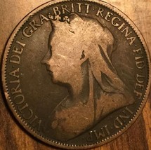 1896 Uk Gb Great Britain One Penny Coin - £1.39 GBP