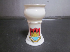 Vintage Caledonia Crested Ware Kirkcaldy Crest Model Of Jardienne On Stand Vase - £7.80 GBP