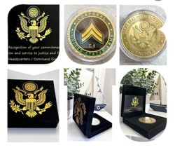 United States Army - Rank Corporal E-4 Challenge Coin With Special Velvet Case - £21.33 GBP