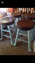 Bear Claw Wood Chairs Rare Unique Barstools - $236.49