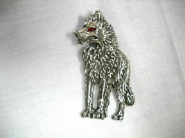 Full Body Standing Wolf USA Cast Pewter Pendant Adjustable Cord Necklace - £7.96 GBP