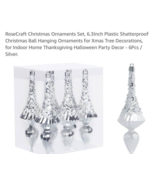 RoseCrat Christmas Ornaments Set, 6.3Inch Plastic Shatterproof Christmas... - $13.38 CAD