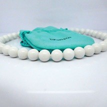 Tiffany 10mm White Dolomite Bead Ball Necklace in Sterling Silver - $495.00