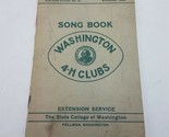 Vintage November 1935 Song Book Washington State 4-H Clubs  - $13.32