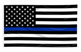 5 FLAGS Thin Blue Line USA Flag From TEXAS 3x5 ft Support Police Back The Blue - $34.64