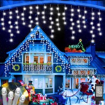 33FT 400LED Christmas Lights Outdoor Waterproof Curtain Lights with 8 Modes Time - £44.96 GBP