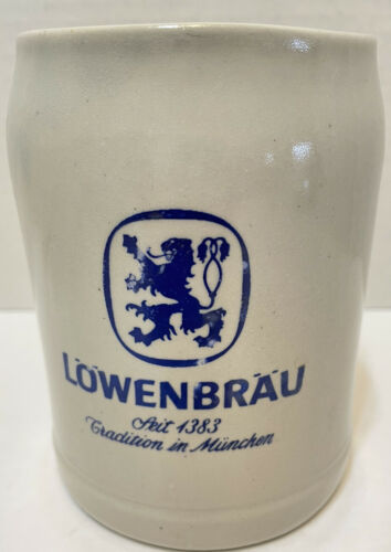 Lowenbrau Munchen Beer Stein Mug West Germany 0.5L Gerz Vintage - £11.46 GBP