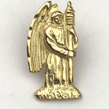 Angel Guard Catholic Christian Vintage Pin Brooch Gold Tone - £7.86 GBP