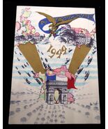 Vtg WW2 ALLIES France 1944 Christmas Card Celia Engel History Patriotic ... - $29.99
