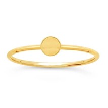 14/20 Yellow Gold-Filled Ring with Disc Accent - $14.48