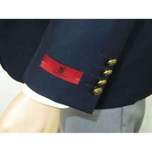 Men's RENOIR Classic Blazer 100% Wool Side vents Metal Buttons Notch 509-2 Navy image 7