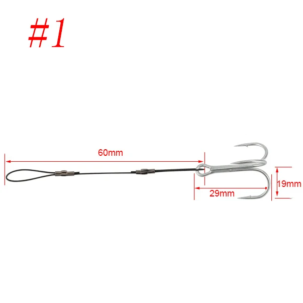  1pcs Fishing Hook String Hooks #6 #1 #1/0 #2/0 Fishhook Connector Jig H... - $33.16