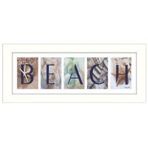 Beach 4 White Framed Print Wall Art - $92.49