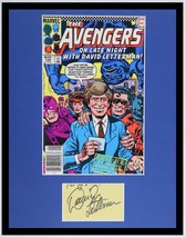 David Letterman Signed Framed 11x14 Photo Display AW w/ Avengers - £116.76 GBP