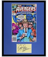 David Letterman Signed Framed 11x14 Photo Display AW w/ Avengers - £116.49 GBP